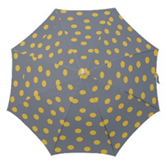 Limpet Polka Dot Yellow Grey Straight Umbrellas by Mariart