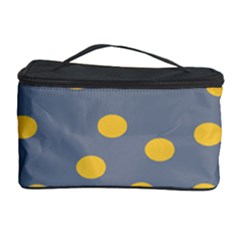 Limpet Polka Dot Yellow Grey Cosmetic Storage Case by Mariart