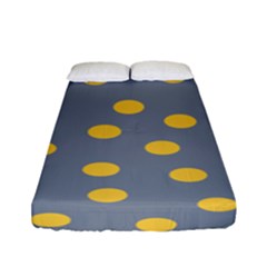 Limpet Polka Dot Yellow Grey Fitted Sheet (full/ Double Size) by Mariart