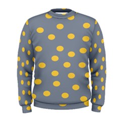 Limpet Polka Dot Yellow Grey Men s Sweatshirt by Mariart