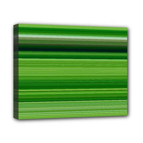 Horizontal Stripes Line Green Canvas 10  X 8  by Mariart