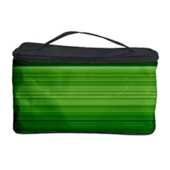 Horizontal Stripes Line Green Cosmetic Storage Case by Mariart