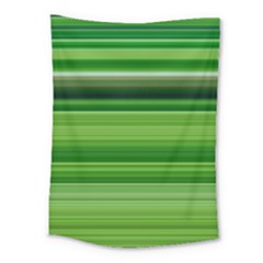 Horizontal Stripes Line Green Medium Tapestry by Mariart