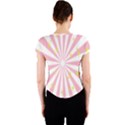 Hurak Pink Star Yellow Hole Sunlight Light Crew Neck Crop Top View2