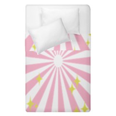 Hurak Pink Star Yellow Hole Sunlight Light Duvet Cover Double Side (single Size) by Mariart