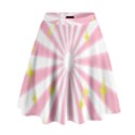 Hurak Pink Star Yellow Hole Sunlight Light High Waist Skirt View1