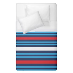 Martini Style Racing Tape Blue Red White Duvet Cover (single Size) by Mariart