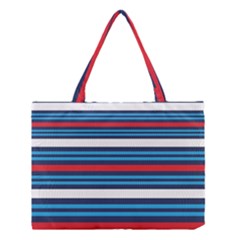 Martini Style Racing Tape Blue Red White Medium Tote Bag by Mariart