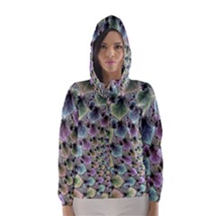 Beautiful Image Fractal Vortex Hooded Wind Breaker (women) by Simbadda