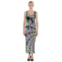 Beautiful Image Fractal Vortex Fitted Maxi Dress by Simbadda