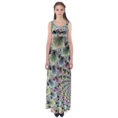 Beautiful Image Fractal Vortex Empire Waist Maxi Dress by Simbadda