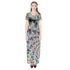 Beautiful Image Fractal Vortex Short Sleeve Maxi Dress by Simbadda