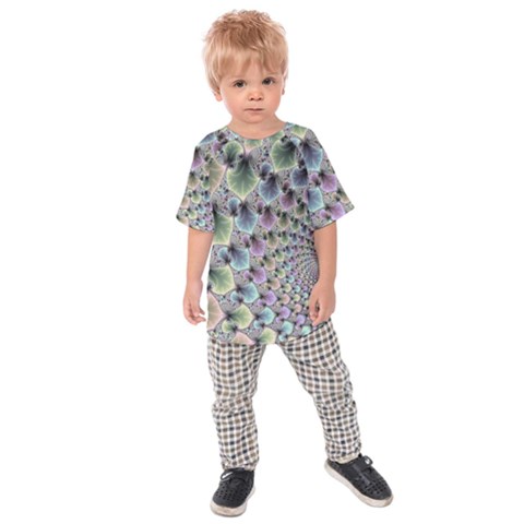 Beautiful Image Fractal Vortex Kids  Raglan Tee by Simbadda