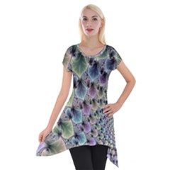 Beautiful Image Fractal Vortex Short Sleeve Side Drop Tunic