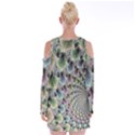 Beautiful Image Fractal Vortex Velvet Long Sleeve Shoulder Cutout Dress View2