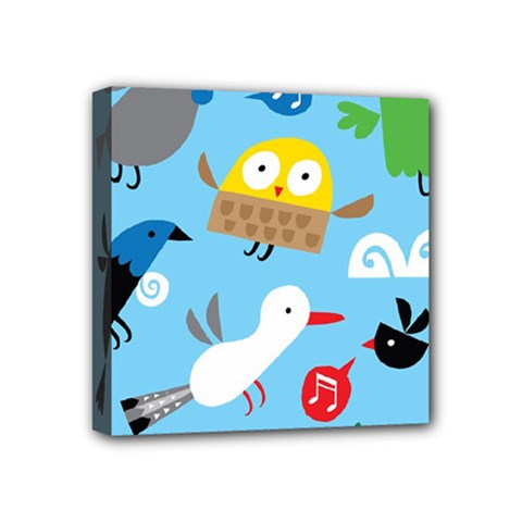 New Zealand Birds Close Fly Animals Mini Canvas 4  X 4  by Mariart