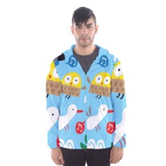 New Zealand Birds Close Fly Animals Hooded Wind Breaker (men) by Mariart