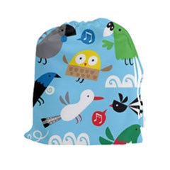 New Zealand Birds Close Fly Animals Drawstring Pouches (xxl)