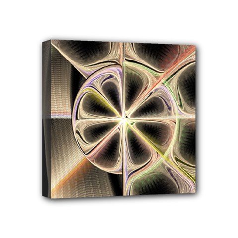 Background With Fractal Crazy Wheel Mini Canvas 4  X 4  by Simbadda