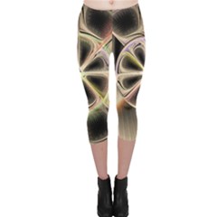 Background With Fractal Crazy Wheel Capri Leggings 