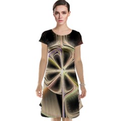 Background With Fractal Crazy Wheel Cap Sleeve Nightdress by Simbadda