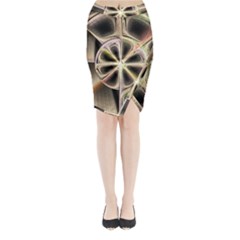 Background With Fractal Crazy Wheel Midi Wrap Pencil Skirt by Simbadda