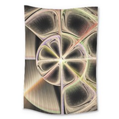 Background With Fractal Crazy Wheel Large Tapestry