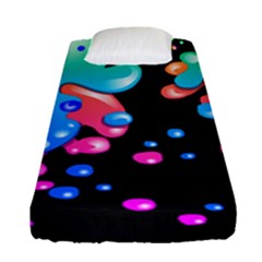 Neon Paint Splatter Background Club Fitted Sheet (single Size) by Mariart