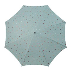 Polka Dot Flooring Blue Orange Blur Spot Golf Umbrellas by Mariart