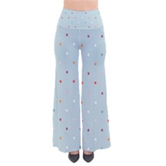 Polka Dot Flooring Blue Orange Blur Spot Pants by Mariart