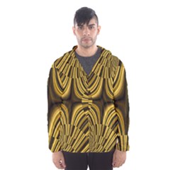 Fractal Golden River Hooded Wind Breaker (men) by Simbadda