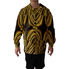 Fractal Golden River Hooded Wind Breaker (kids) by Simbadda