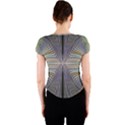 Color Fractal Symmetric Wave Lines Crew Neck Crop Top View2