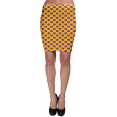 Polka Dot Purple Yellow Orange Bodycon Skirt by Mariart