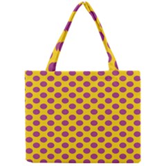 Polka Dot Purple Yellow Orange Mini Tote Bag by Mariart