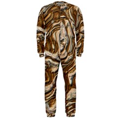 Fractal Background Mud Flow Onepiece Jumpsuit (men)  by Simbadda