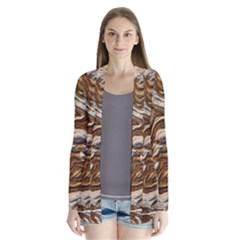 Fractal Background Mud Flow Cardigans