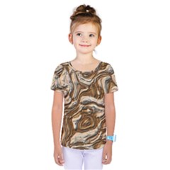 Fractal Background Mud Flow Kids  One Piece Tee