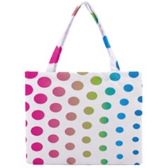 Polka Dot Pink Green Blue Mini Tote Bag by Mariart