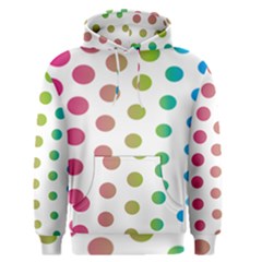 Polka Dot Pink Green Blue Men s Pullover Hoodie by Mariart