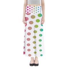 Polka Dot Pink Green Blue Maxi Skirts by Mariart