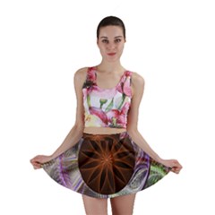 Background Image With Hidden Fractal Flower Mini Skirt by Simbadda