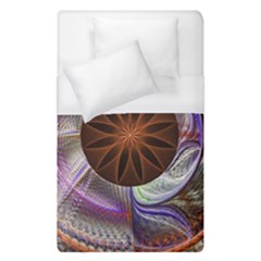 Background Image With Hidden Fractal Flower Duvet Cover (single Size) by Simbadda