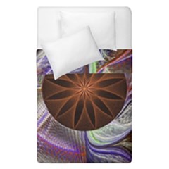 Background Image With Hidden Fractal Flower Duvet Cover Double Side (single Size)