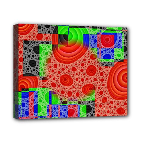 Background With Fractal Digital Cubist Drawing Canvas 10  X 8  by Simbadda