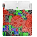 Background With Fractal Digital Cubist Drawing Duvet Cover Double Side (Queen Size) View2