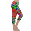 Background With Fractal Digital Cubist Drawing Capri Yoga Leggings View3