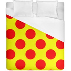 Polka Dot Red Yellow Duvet Cover (california King Size)