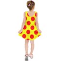 Polka Dot Red Yellow Kids  Sleeveless Dress View2