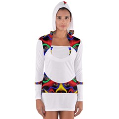 Symmetric Fractal Snake Frame Women s Long Sleeve Hooded T-shirt by Simbadda